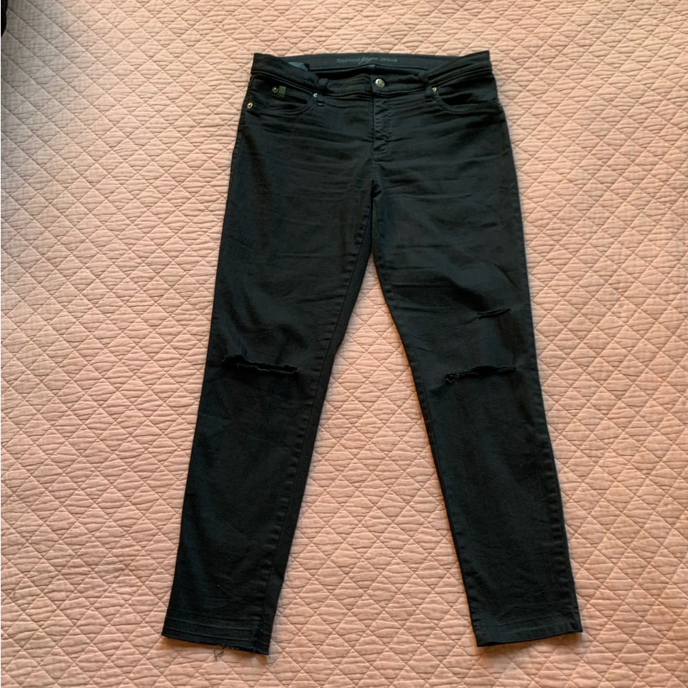 YOGA JEANS - 👖 Classic Rise Skinny Ankle - Fitted - PITCH BLACK - Size 30